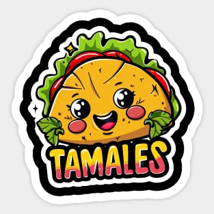 Mexican food lover cute tamales Sticker